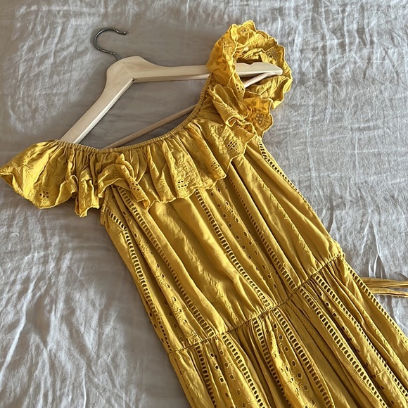 Zara Yellow Midi Dress Size XS - Picture 3 of 4